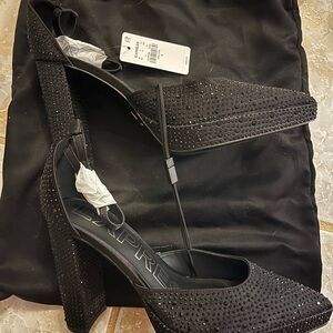 Express Black Rhinestone Women's Heels